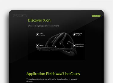 X.on 3D-Clickable & Landing Page